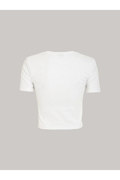 1blood Angel Face Printed White Body Crop Blouse
