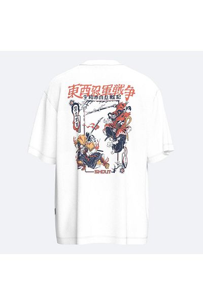 Shout Oversize Musashi Vs Sasuke Unisex T-Shirt