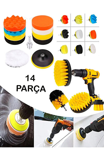 MOONSHOP Pro Japan Profesyonel 14 Parça Pasta Cila Polisaj Süngeri Seti Matka...