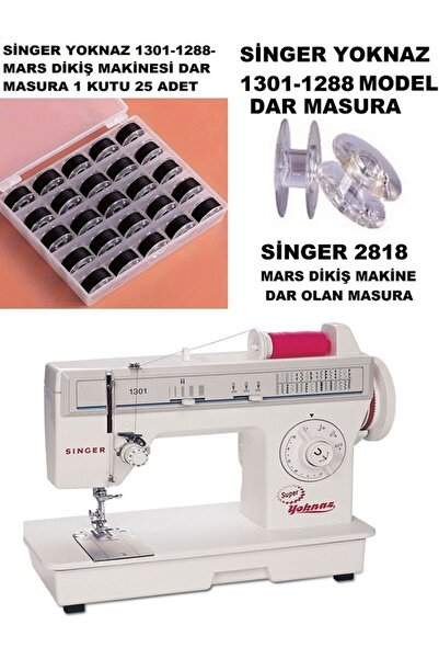 Swart SINGER Yoknaz Dikiş Makinesi 1301-1288-1280 VE MODERNO 25 ADET KUTULU M...