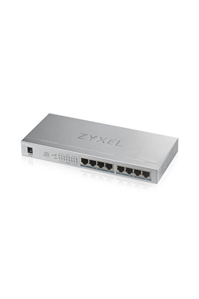 ZyXEL GS1008HP, 8 Port, GigaBit, PoE 60W, Yönetilemez, Masaüstü Switch