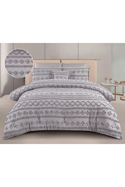Red Rose Bohemian Microfiber Summer Bedspread for Two People, 7 Pieces