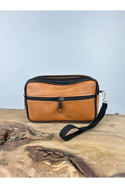 özdemirler deri Large Size 3-Eye Leather Belt Holder,Genuine Leather Belt Wallet,Coin,Belt Bag,Constructor Painter
