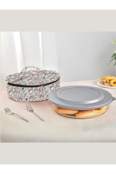 Generic Pyrex glass tray with airtight lid and handy bag