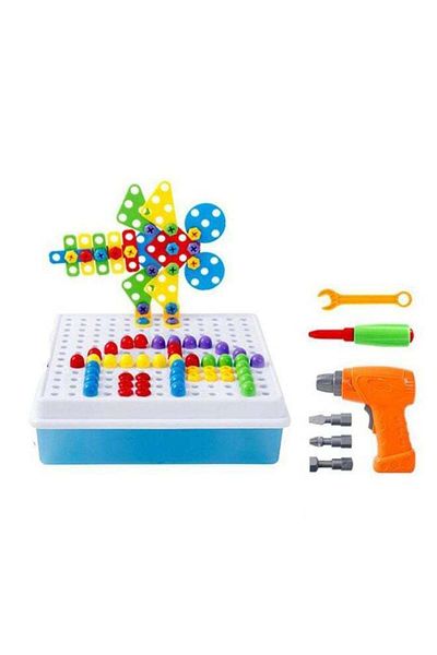 MARAH TOYS لعبة أحجية ثلاثية الأبعاد على شكل مثقاب كهربائي من مجموعة Creative Discovery