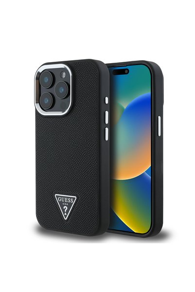 Guess Apple iPhone 15 Pro Max Kılıf Guess Lisanslı M-safe Şarj Özellikli Grai...