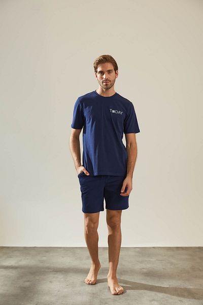 LOU MODA - Men's Short Sleeve Printed 2-Piece Tshirt-Shorts Set Cotton