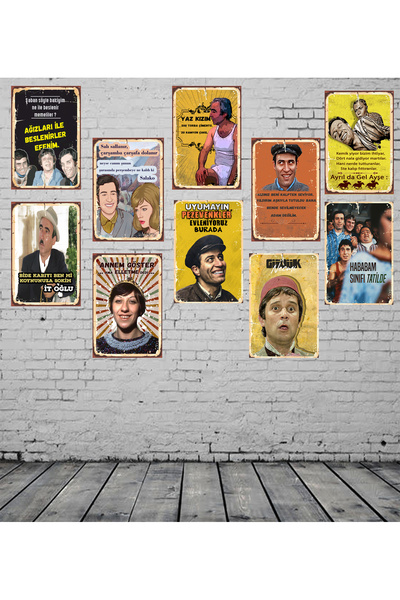 hazalshop Yeşilçam Klasikleri Şener Şen Kemal Suna Temalı 10 Adet 20 x 30 CM ...