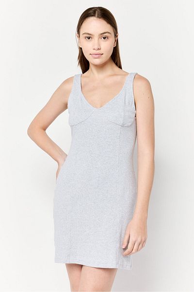 aerie Women Textured Casual Mini Dress, Grey