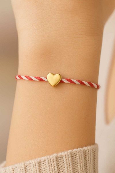 Feron accessories Unisex Mertaniçka Red White Drawstring Luck Bracelet 2 (Pcs) Mt116