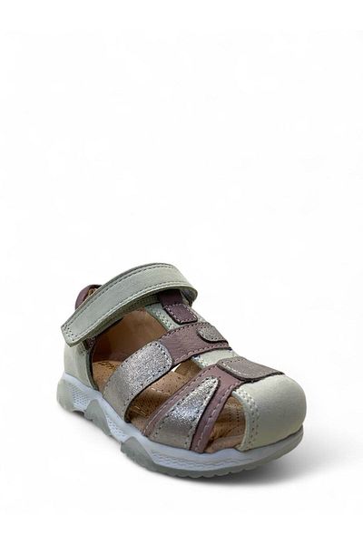 Tuğba Ortopedi 516 Orthopedic 100% Genuine Leather Baby Girl Cream Corset Sandals
