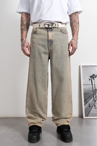 HOUSEOFGRIZZLY Baggy Fit Distressed Jeans