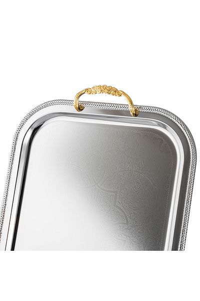 Dania 3-piece metal tray set in different sizes with high-quality metal
