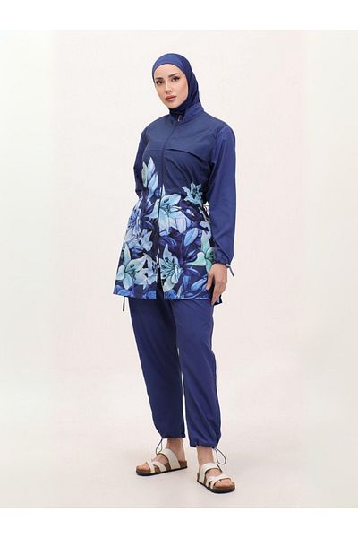 Zeynep Butik Floral Nanotex Hijab Swimsuit 9909 1856