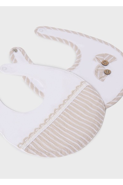 MAYORAL Baby Girl 2-Piece Waterproof Bib Beige 9875