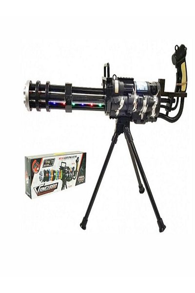 rexa Laser Gatling Toy Blaster for Kids – Fire Line Assault Machine with Lights & Sound Effects