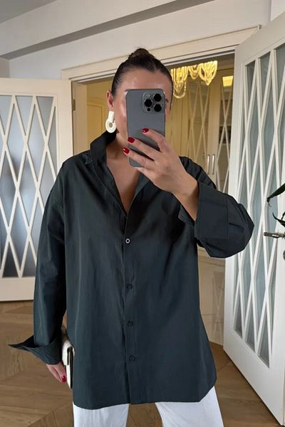 Tuba Butik Basic Poplin Women's Shirt