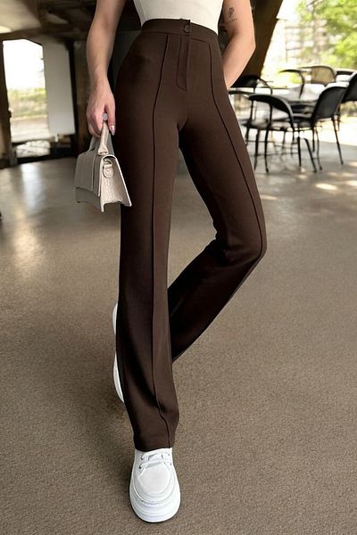 HAKKE High Waist Gathering Spanish Leg Palazzo Pants