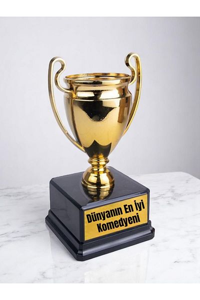 lili hediyelik World's Best Comedy Printed Award Trophy 23 cm Souvenirs for Comedians