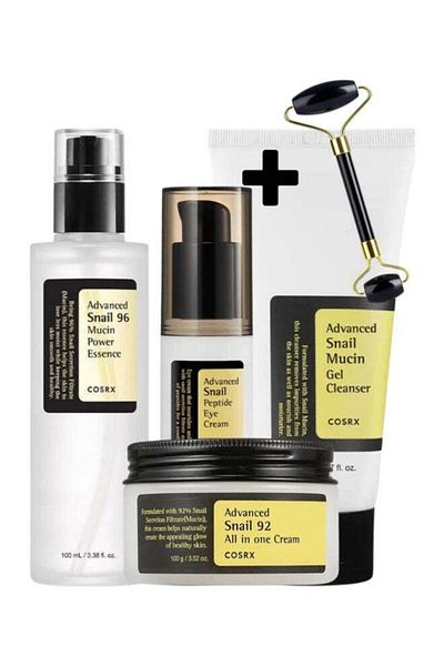 Cosrx Complete Snail Skincare Pack 4 and Face Massage Roller