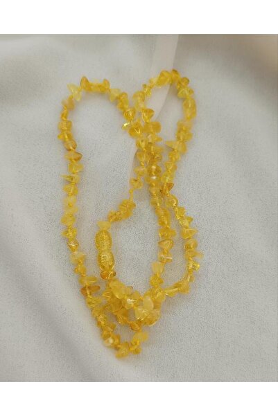 Hd Marketim قلادة من حجر العنبر الطبيعي المكسور للبالغين