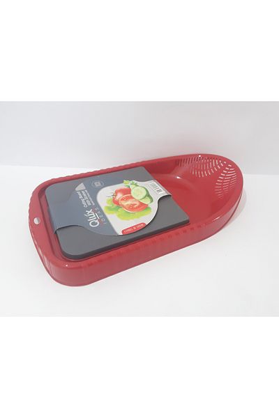 renkli çiçekler Cutting Board with Bowl Plastic Cutting Board