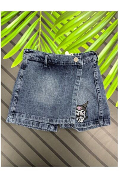 Your Store Kuromi Çocuk Kot Şort Etek