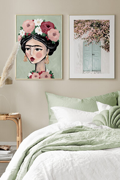 Artavessa طقم طاولة MDF بإطار خشبي مكون من قطعتين مقاس 20 × 30 سم - موديل 10