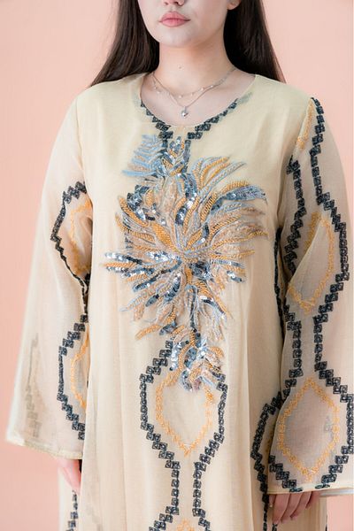 IKKXA Radiant Embroidery Jalabiya