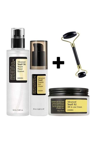 Cosrx Ultimate Snail Skincare Trio Advanced Snail 96 Mucin Power Essence, 92 All-in-One Cream & Pept