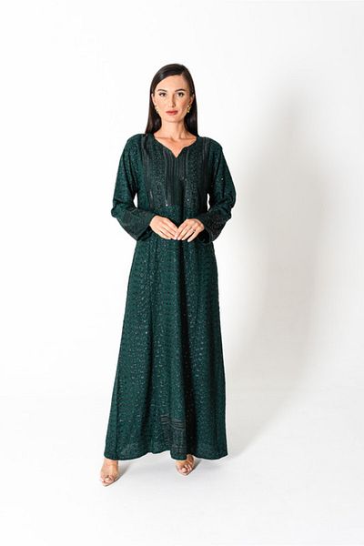 IKKXA Embroidery Sparkling Jalabiya
