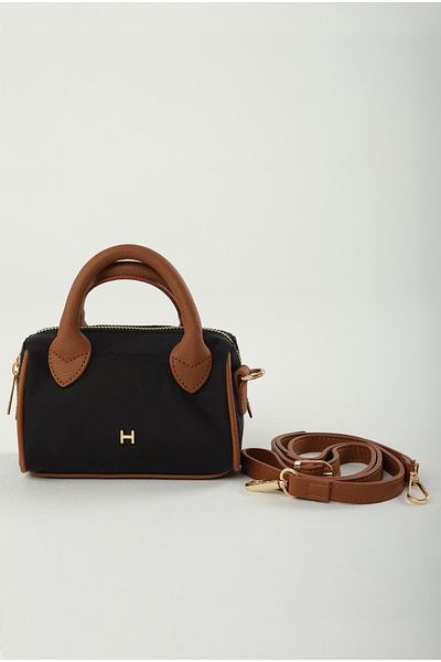 HEQA Mini Bag Black-Tan