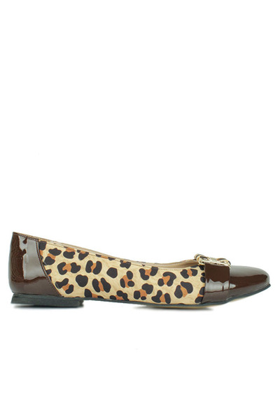 Fitbas 222017 999 Γυναικείες μπαλαρίνες Leopard μεγάλου και μικρού μεγέθους