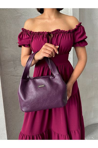 DERKON Vera Model Genuine Leather Women's Bag Purple Color
