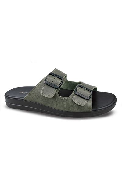 Ceyo Men's Double Belted Comfortable Slippers Grande-5