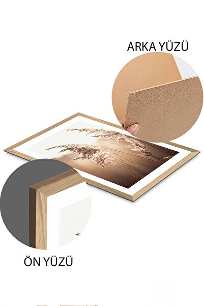 Artavessa 2 Parça Ahşap Çerçeve Görünümlü Mdf Tablo Seti 20x30 Cm - Model 22