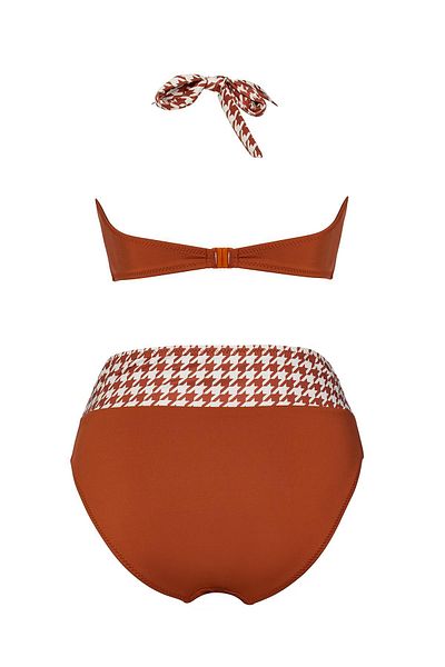 SAILOR moda High Waist Patterned Triangle Bikini Set