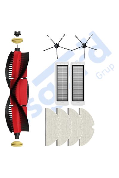 Asgard Grup Roborock S50 – S55 –S5 Max – S6 – S6 Maxv Compatible 1 Main Brush 2 Side Brushes 2 Filters 4 Mops