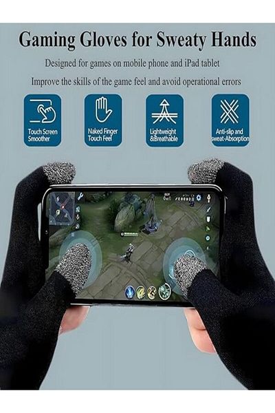 Memo Half Hand Anti-Sweat Breathable Gaming Gloves for Mobile Phone Gamers & Streamers - Pair