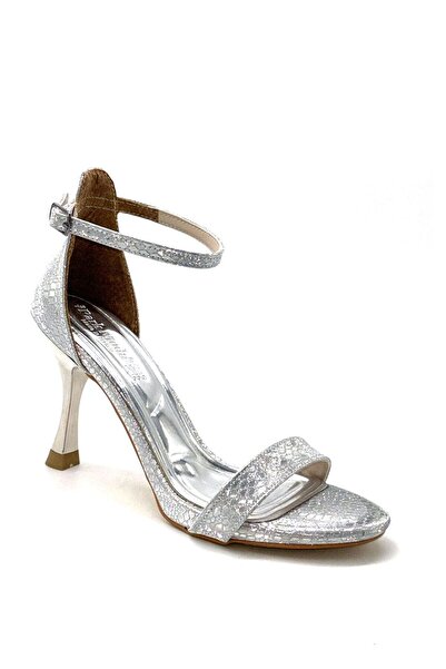 KİNDEP Kindep (Park Md) Tekband Heeled Women's Shoes Silver