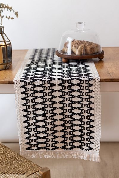vivamaison Κάλυμμα τραπεζιού Runner Lace από 100% οργανικό βαμβάκι - Τραπεζομάντηλο υψηλής ποιότητας 35x145 cm