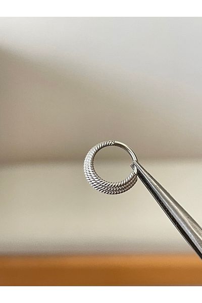 Rupen Kraft 316 L Surgical Steel 3 Row Auger Model Ring Piercing Cartilage Helix Tragus Piercing