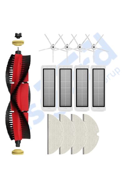 Asgard Grup Roborock S50 – S55 –S5 Max – S6 – S6 Maxv Compatible 1 Main Brush 4 Side Brushes 4 Filters 4 Mops