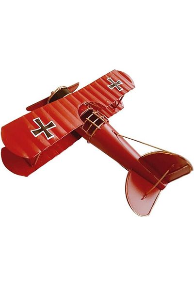 Generic Retro Iron Airplane Model – Vintage Metal Biplane Aircraft Decor for Home, Office, or Gift