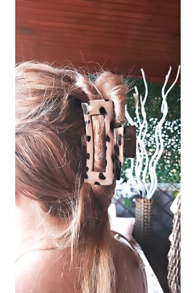 Serenity مشبك بقفل على شكل نمط الفهد مستطيل للنساء