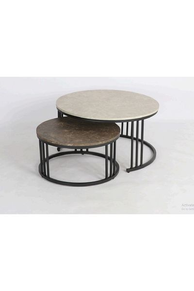 rexa New Metal Indoor Display Coffee Table Multi-layer Gold and Black Display Stand Table