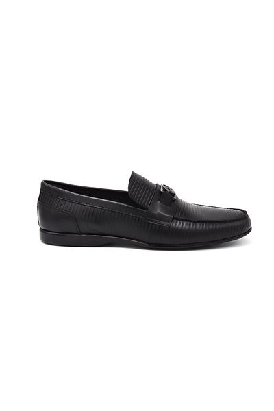 Fosco 3172 Inside and Outside Genuine Leather Rubber Non-Slip Sole Casual Men's Shoes Black
