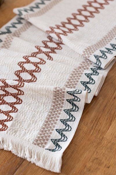 vivamaison Κάλυμμα τραπεζιού Runner Lace από 100% οργανικό βαμβάκι - Τραπεζομάντηλο υψηλής ποιότητας 35x145 cm