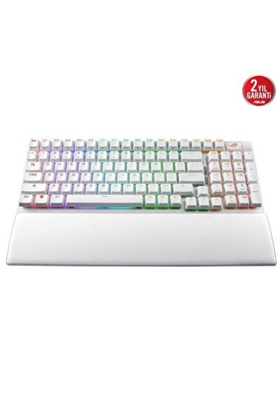 ASUS ROG STRIX SCOPE II 96 NX SNOW KABLOSUZ RGB GAMING KLAVYE ENG BEYAZ