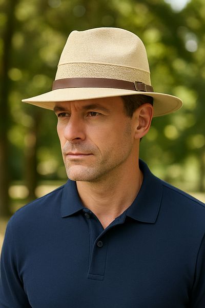 LAGRANZE Men's Fedora Hat – Mesh Straw Summer Dad Hat